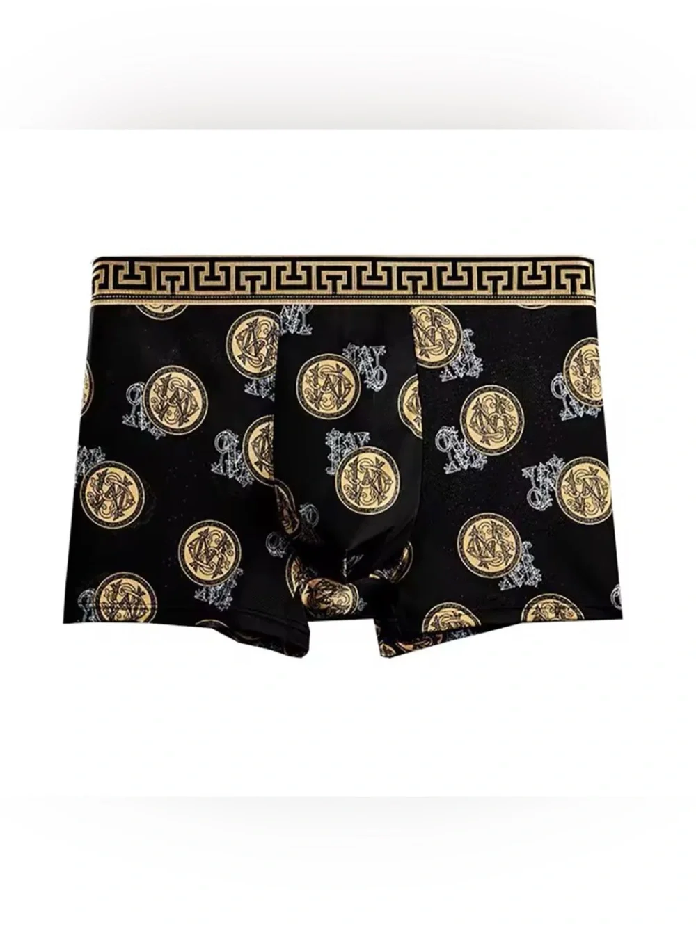Black & Gold Baroque Print Comfortable Boxer Briefs
